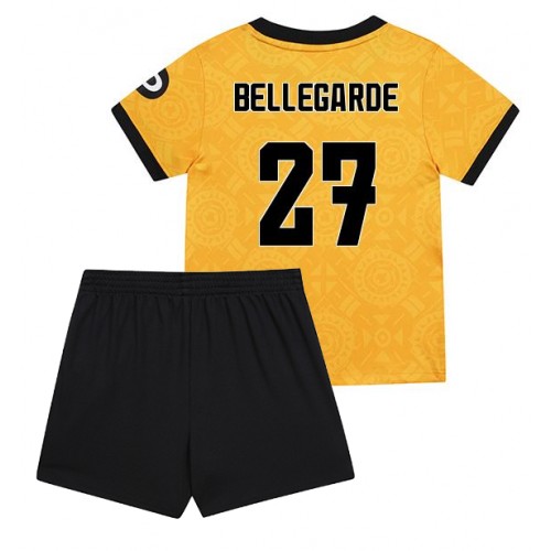 Otroški Nogometni dresi Wolves Jean-Ricner Bellegarde #27 Domači 2025-26 Kratek Rokav (+ Kratke hlače)
